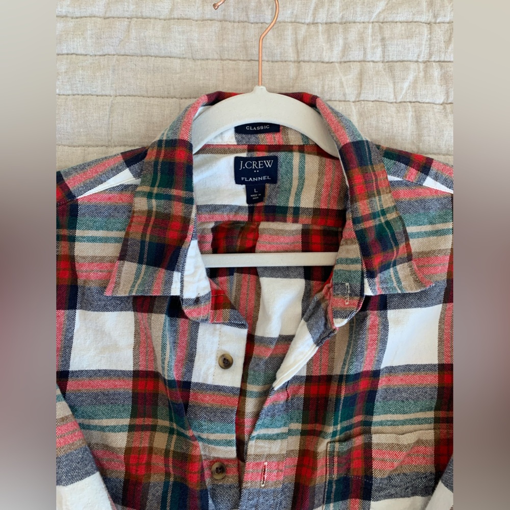J Crew plaid flannel shirt